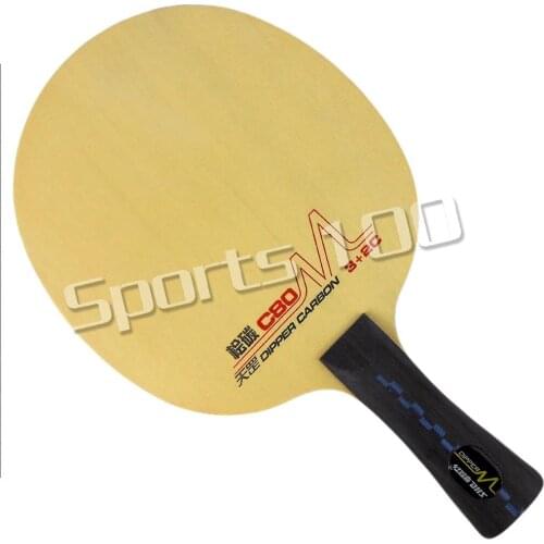 DHS DM C80 Fitted play Attack Table Tennis PingPong Blade Shakehand-FL Long Handle