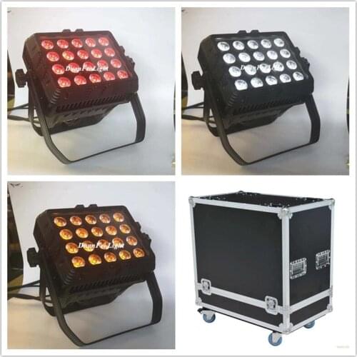 Flycase) 12lot dmx 6in1 led wall washer outdoor light stage wash building lighting 20x18w rgbwa uv led city color washer light