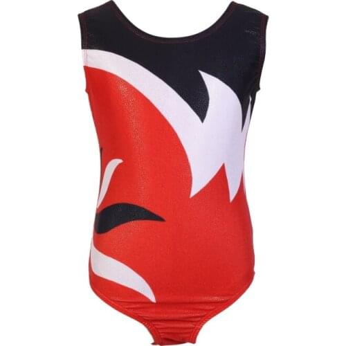 Girl Gymnastic Suit Body Suit Ballet Sleeveless petal Glitter Leotards Kids Dance Wear