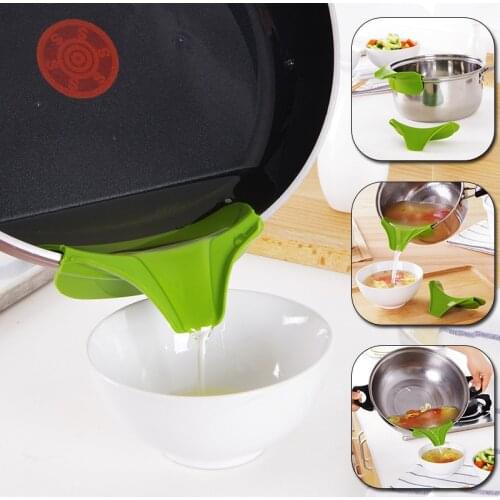 Creative Pots Round Edge Funnel Round Mouth Edge Deflector Soup Pourer Kitchen Tools Kichen Accessories