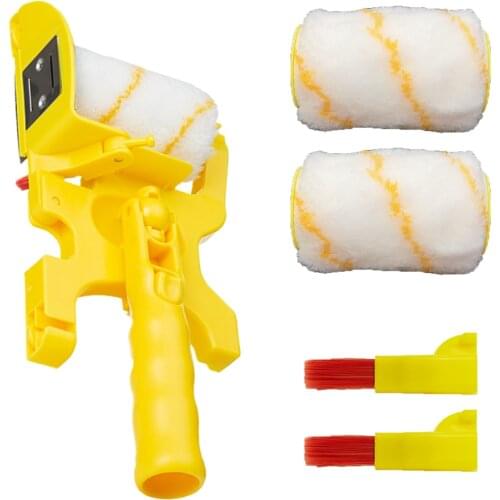Clean-Cut Paint Edger Roller Brush Multifunctional Roller Paint Brush Clean-Cut Paint Edger Wall Painting Roller Brush Set