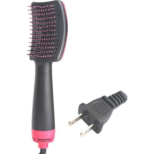 Multifunctional Hot Air Hair Dryer Brush Hair Straightener for All Hair Types ,Overheating Protection US Plug