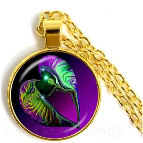 Fashion 25mm Glass Dome Pendant Necklace Yoga Zen Buddhism OM Spiritual Meditation 7 Chakra Rainbow Chakra Angel Jewely Gift