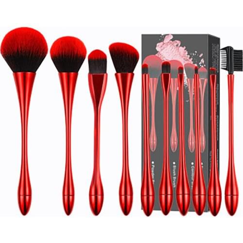 10 Pieces Of Makeup Brush Set Eye Shadow Honey Blush Loose Powder Highlight Repair Brush Foundat Ion Lip Brush And Makeup Tools