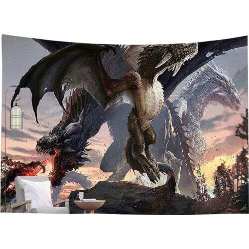 Spitfire Dragon Wall Tapestry Bohemian Wall Blanket Tapisserie Murale Tapiz Pared Wall Fabric Carpet