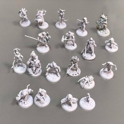 Lot 19Pcs Science Fiction Board Game Miniatures Sine Tempore Traveller Starfinder Star Frontiers Sci-fi TRPG Role Playing Toys