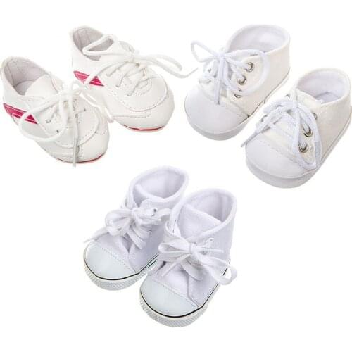 2021 New Pattern Casual Canvas Shoes Fit 18Inch American 43cm Baby Doll Clothes Accessories,Girls Toys,Generation