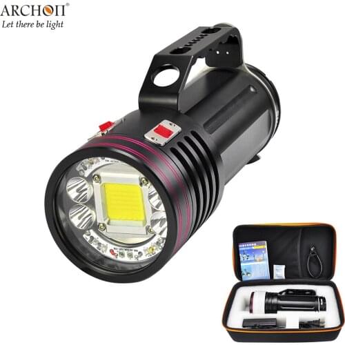 ARCHON DG150W WG156W Diving light 17 CREE bulb max 10000 Lumen UV/Red/Purple Underwater Photography Light with battery charger