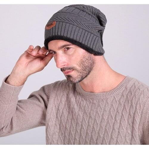 Men Warm Wind Skullies Beanie Soft Winter Thicken Hat Male Women Windproof Knitting Wool Caps Neck Hip-hop Warmer New