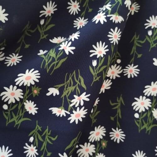 Dress Chiffon Floral Fashion DIY Sewing Material Lovely Scarf Blouse Cosplay craft Fabric 1 yard