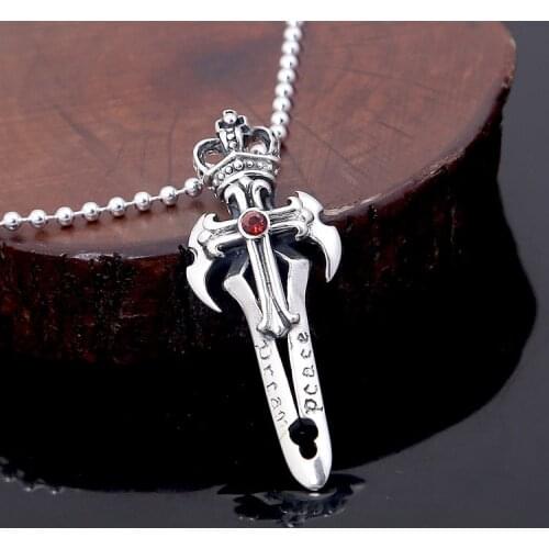 S925 Sterling Silver Jewelry Fashion Pendant Personality Men And Women Retro Thai Silver Sword Silver Pendant