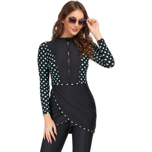 Women Muslims Swimwear Trousers Hooded Burkinis Swimsuit Suit Hijab Three-piece Elegant Sport Fashion Islamic Beachwear