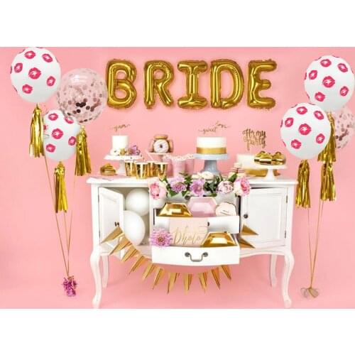 ZLJQ Hen Party Kiss Me Red Lip Balloon Valentines Day Balloons Wedding Bridal Shower Bachelorette Party Decorations Supplies