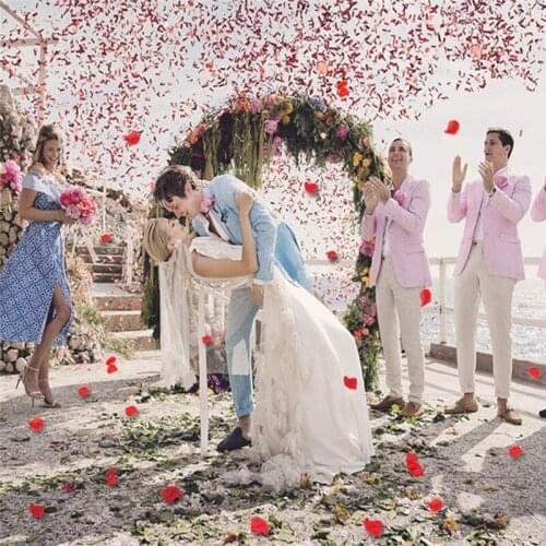 100-5000pcs 4.5*4.5cm Artificial Flowers Simulation Rose Petals Decorations Wedding Marriage Room Rose Flower False Petal 5Z