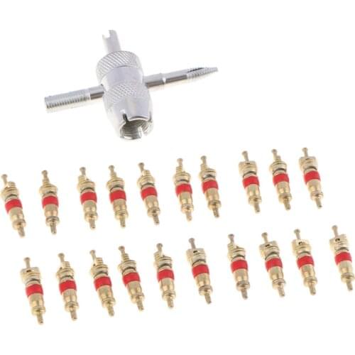 21x Car Motorbike Truck Replacement Tire Aluminum Valve Stem Core Part