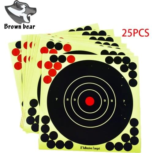 25 PCS 8-inch Splash flower Shooting Target paper Sticker target Aim for Gun Rifle Pistol Binders