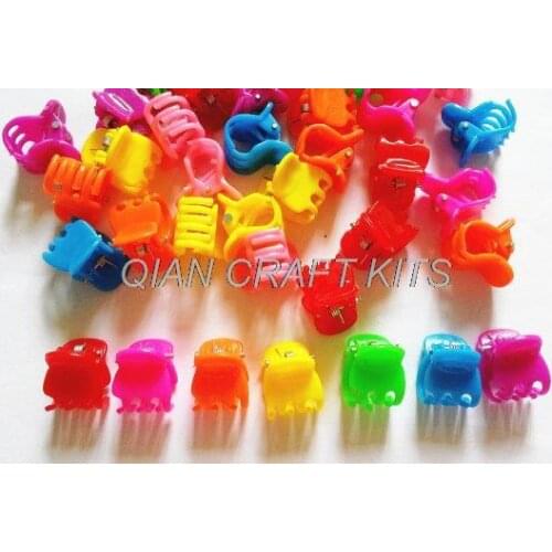 500pcs Mix rainbow color Mini hair claw Clips for dolls or girls - size 12mm*16mm little kids hair accessories