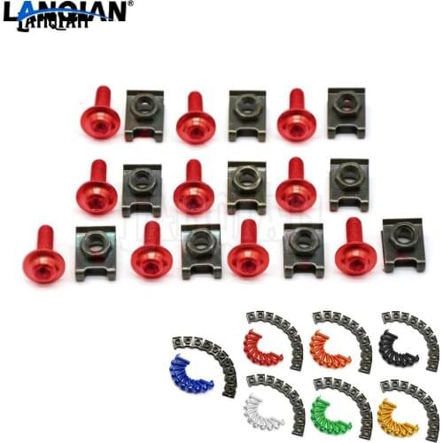 6mm motorcycle cnc fairing body work bolts screws for HONDA CBR1000RR 2004 2005 2006 2007 2008 2009 2010 2011 2012 125 200