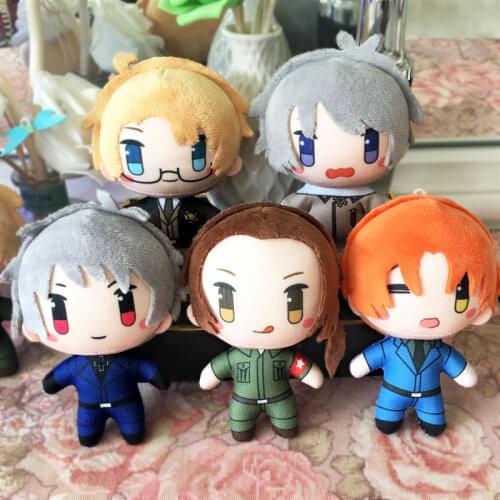 Anime Axis Powers Hetalia Pendant Yao Wang Gilbert Arthur Alfred Feliciano Cute Plush Dolls Anime Cosplay Toy Keychain Xmas Gift