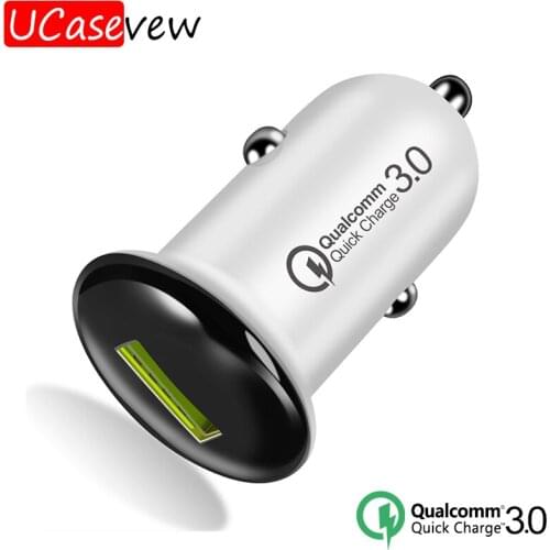 USB Car Charger QC3.0 Quick Charge for iPhone 11 Pro X Xs Max Samsung S9 S10 S20 18W Mobile phone Car Fast Charging USB Adapter