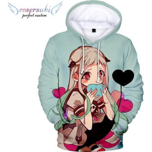 Toilet-bound Jibaku Shounen Hanako-kun Digital print velvet hooded sweater men and women jacket
