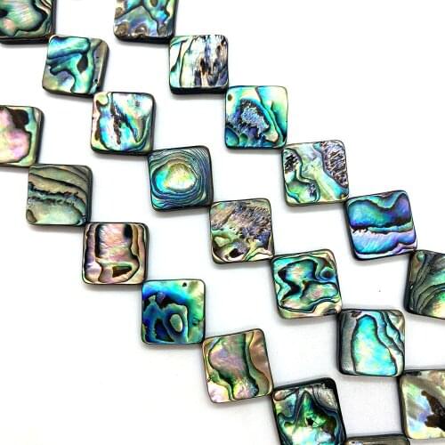 Exquisite Natural Shell Loose Beads Diamond Charm Abalone Shell Beads DIY Jewelry Making Necklace Bracelet Earrings Accessories