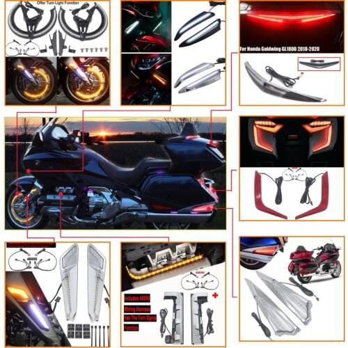 For Honda Goldwing 1800 F6B GL1800 2018 -2021 New Motorcycle With Chrome And Black Lighted Vent Decoration
