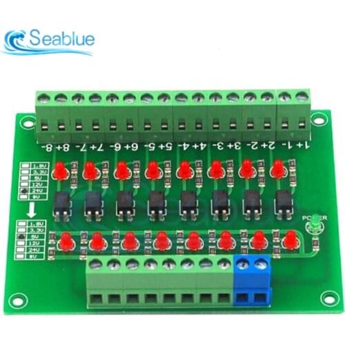 DST-1R8P-N 8 Channel Optocoupler 24V to 5V Isolation Module PLC Signal Level Voltage Conversion Board for Arduino