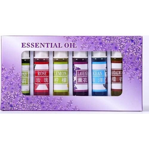 Essential Oil 6pcs/set For Diffuser Aromatherapy Oil Humidifier 6 Kind 5ML Fragrance Aromatherapy Oil Natural Spa