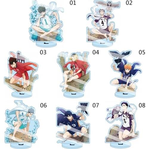 13cm Anime Haikyuu Figures Desk Plate Models Anime Acrylic Stand Model Toys Action Figures Decor Gift