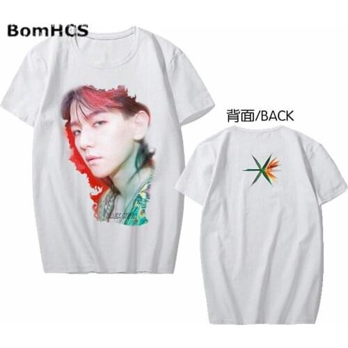 BomHCS KPOP EXO T-Shirt THE WAR Same Cotton Short Sleeve T Shirt Baekhyun XIUMIN CHEN SUHO CHANYEOL D.O. SEHUN KAI Tee Shirt