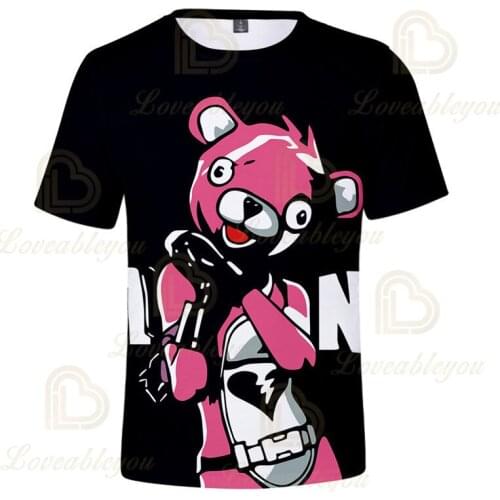 Black Bear T Shirt Womens Shirt 3D Print T-Shirts Anime T Shirts Shooter Women Tshirt Hip Hop Tops Tees Streetwear