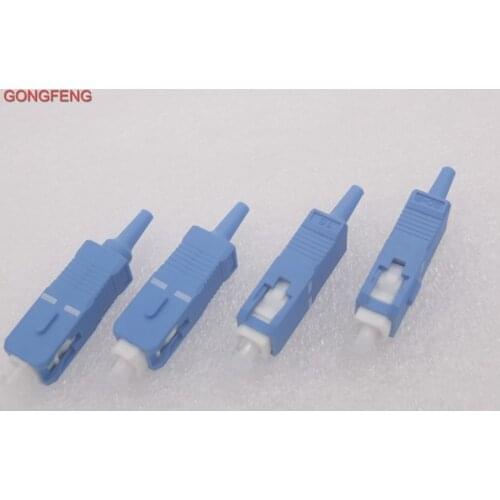 GONGFENG 100PCS New Fiber Optic Fast Connector Head PLC Mini Splitter Adapter Coupler SC/APC Quick Connector