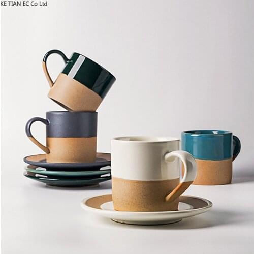 European Style Stoneware Coffee Cup Exquisite Afternoon Tea Tea Cup Simple Household Ceramic Breakfast Milk Mug Birthday Gifts