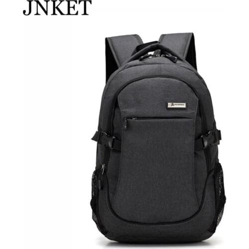 JNKET Business Trip Leisure Men‘s Shoulders Bag Laptop Bag USB Interface Charging Backpack Knapsack Outdoor Travel Bagpack