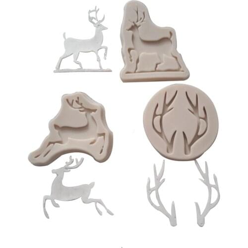 Free Shipping Lily Christmas Cooking Tools Decoration Silicone Fondant Sugar Craft Molds Diy Cake Candy Chocolate Decorating