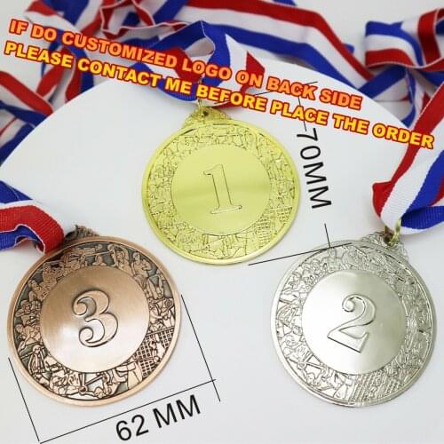 Number Medals with Engrave Your LOGO on Back Side ,1set Contain 1pcs NO.1 Medal and 1pcs NO.2 Medal and 1pcs NO.3 Medal