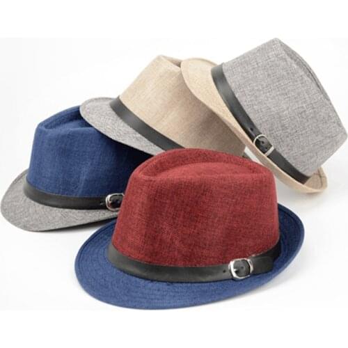 Fashion Fedora Hat Summer Men Hat Straw Mens Cowboy Hats Cap For Men And Women Bucket Hats With Brim Jazz Caps Size 56-59CM