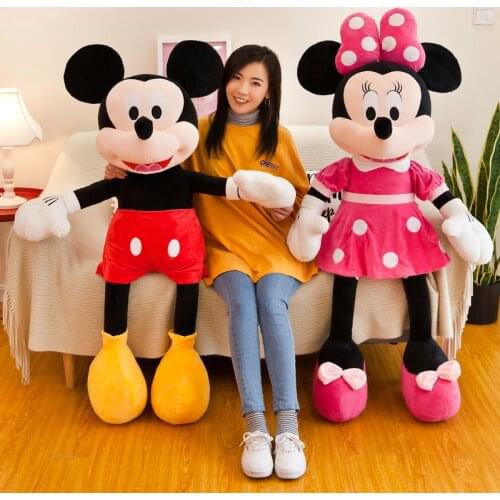 20-50cm Stuffed Mickey&Minnie Mouse Plush Toy Soft Mickey Minnie Dolls Cushion Pillow Birthday Wedding Gifts for Kids Children