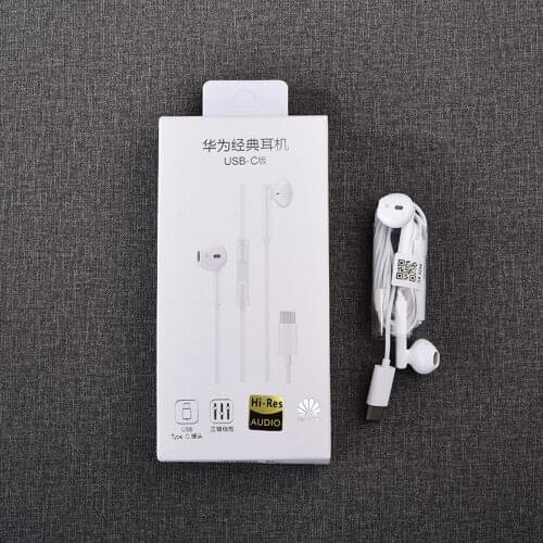 Original HUAWEI CM33 Earphone USB Type-C In Ear Hearphone For HUAWEI Mate 10 20 Pro 20 X RS P10 20 30 P20 Lite Note 10