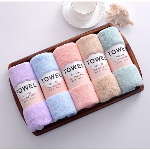 Face Towel Thickened Microfiber Absorbent High-density Coral Fleece Towel Quick Dry Clean Face Soft Absorbent Towel