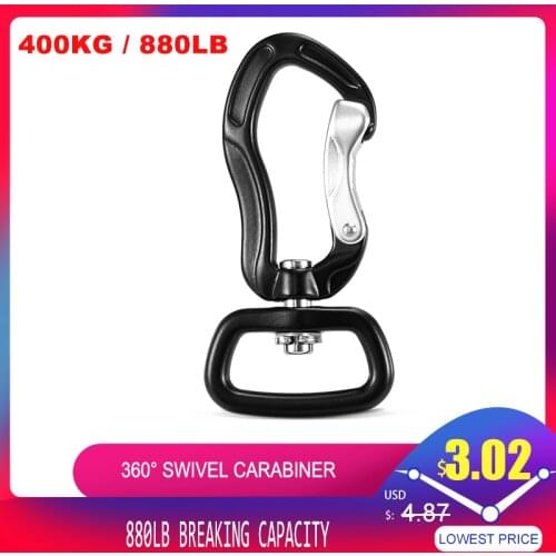 Swivel Carabiner Clip 360° Rotatable Spinner Carabiner Small Wire-gate Carabiner Rotational Hammock Hanging Clip Hook