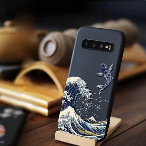 Luxury Phone Cases For Samsung A51 A30 A50 S A40 A70 Case Funda Galaxy S8 S9 S10 Plus S10e Coque 3D Emboss Soft TPU Back Cover