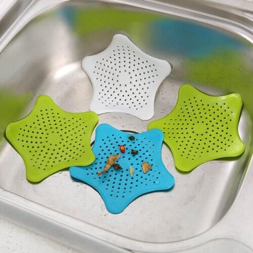 Kitchen sink bathroom sewer Pentagram Anti-blocking Sink bathroom accessories Bathroom toilet hair Silicone sucker