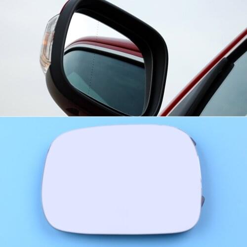 DWCX Chrome Heated Driver Side Wing Mirror Glass with Adhesive Backing Plate fit for Volvo XC70 XC90 2008 2009 2010