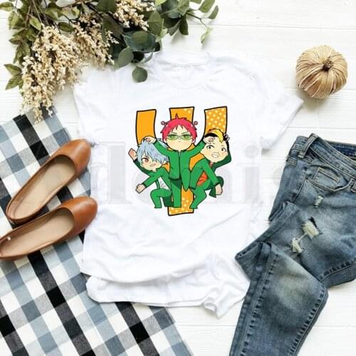 The Disastrous Life of Saiki K Funny Shun Kaidou Short Sleeve Female Tops Tees Harajuku Vogue VintageT Shirts Womens T-shirt