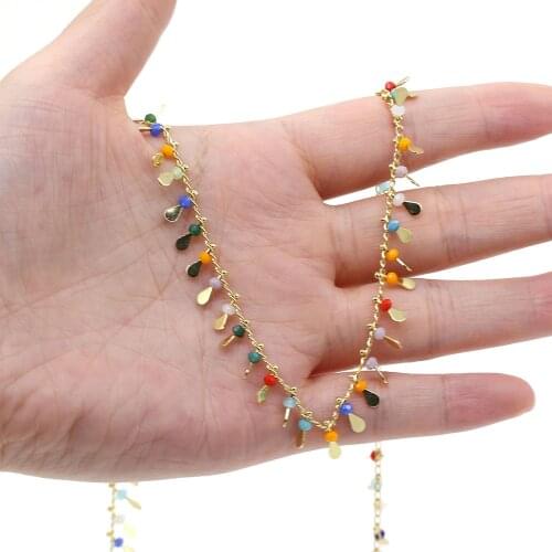 1 Meter Gold Chain DIY Bracelet Necklace,Hand made Copper Chain for Necklace Bracelet Anklet DIY Jewelry Making Supplies