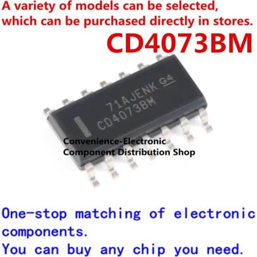 10PCS/PACK CD4073BM SMD CD4073 SOP-14 CD4073BM96 SOIC-14 CMOS triple 3-input and gate chip IC