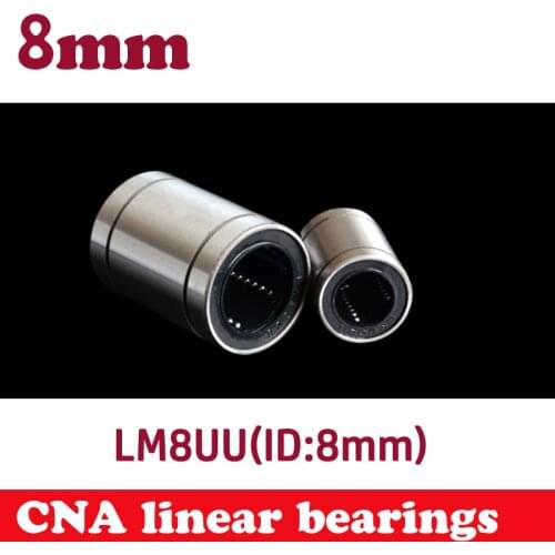 12 pcs/lot LM8UU 8mm linear ball bearing Linear Bearing 8mm 3d printer parts LM8 cnc parts Free shipping