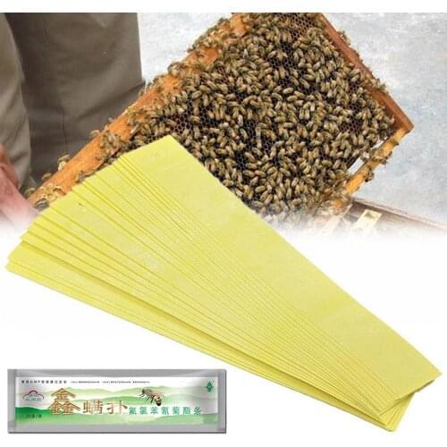 20PCS/Bag Varroa Strips Fluvalinate Bee Mite Killer Treatment Tool Beekeeping Pest Control Garden Planting Bee Breeding Health